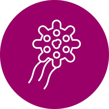 Bakteri simgesi, vektör illüstrasyonu basit tasarım