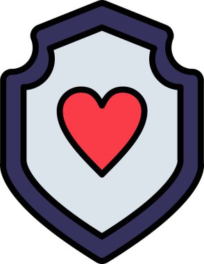 Kalp. Web simgesi basit illüstrasyon 