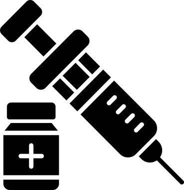 Aşı simgesi tasarımının vektör çizimi