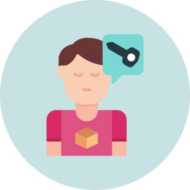 Sahibi. Web simgesi basit illüstrasyon