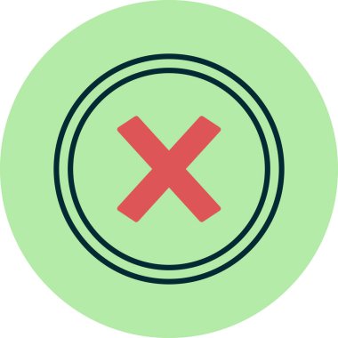 Çizgi biçimi vektöründe çarpma simgesi