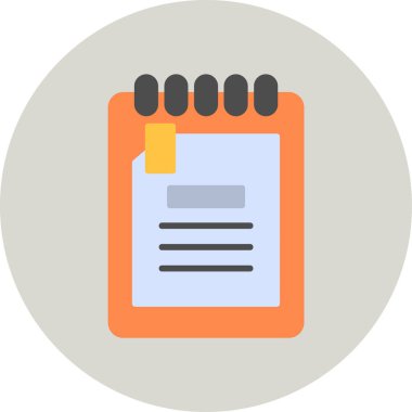 Not al. Web simgesi basit illüstrasyon