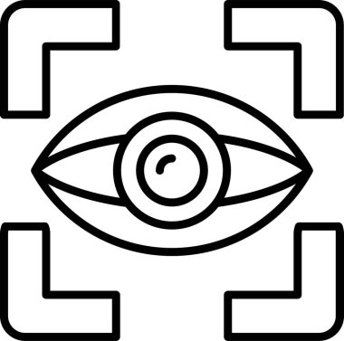 Göz takibi. Web simgesi basit illüstrasyon 