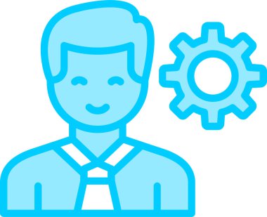 Yönetici vektör simgesi modern basit illüstrasyon