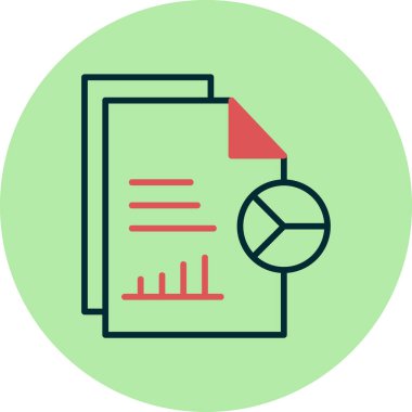 Basit rapor simgesi vektör illüstrasyonu