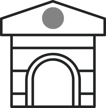 Hayvan barınağı web simgesi, basit vektör illüstrasyonu