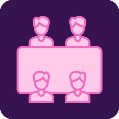 Basit simgeyi karşılama vektör illüstrasyonu