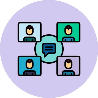 Sohbet mesajı vektör illüstrasyonu