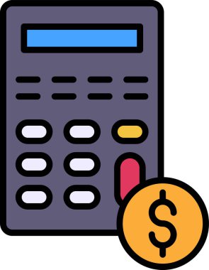 Calculator icon, vector illustration simple design