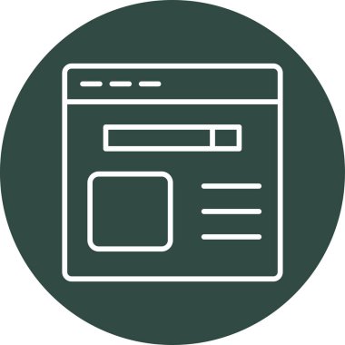 Ara. Web simgesi basit illüstrasyon 