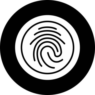 Biyometrik ağ simgesi vektör çizimi