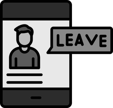 İleti simgesi, vektör illüstrasyonu bırak  