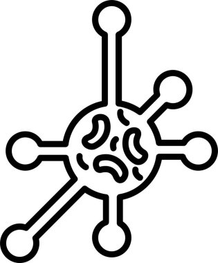 amoeba web simgesi, basit vektör illüstrasyonu