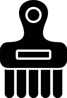 saç tarak ikonu vektör illüstrasyonu  