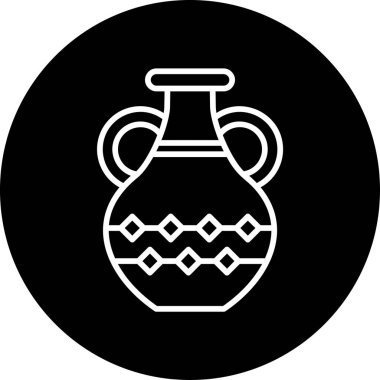 Vazo. Web simgesi basit illüstrasyon
