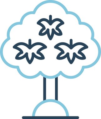 Akçaağaç simgesi vektör illüstrasyonu