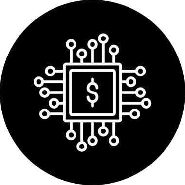 Çip simgesi vektör illüstrasyon tasarımı