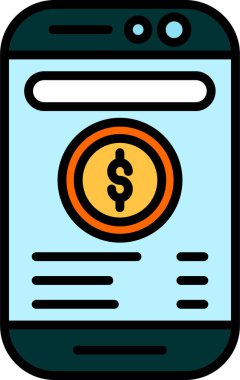 Ödeme. Web simgesi basit illüstrasyon