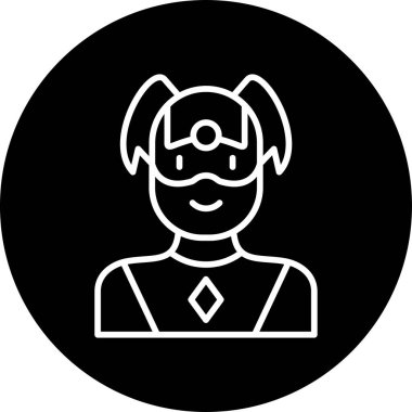 Süper kahraman ağ simgesi, vektör illüstrasyonu