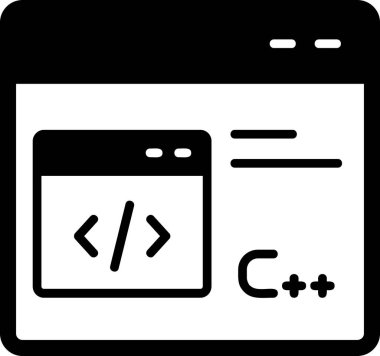 C + + dosya biçimi simgesi, vektör illüstrasyonu