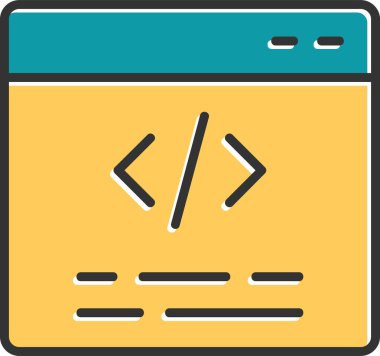 Web tarayıcı simgesi, vektör illüstrasyonu