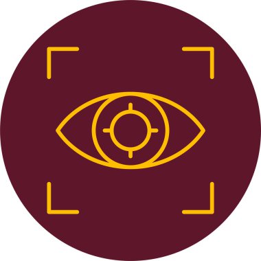 Göz takibi. Web simgesi basit illüstrasyon 