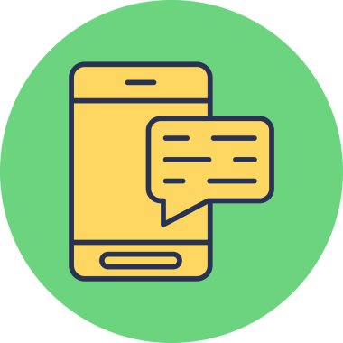 Sohbet mesajı vektör illüstrasyonu