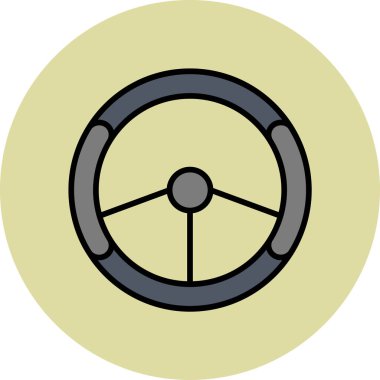 Tekerlek. Web simgesi basit illüstrasyon 