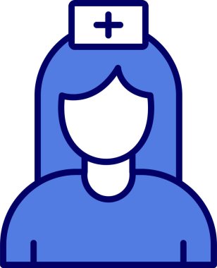 Hemşire hanım. Web simgesi basit illüstrasyon