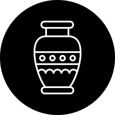 Vazo. Web simgesi basit illüstrasyon