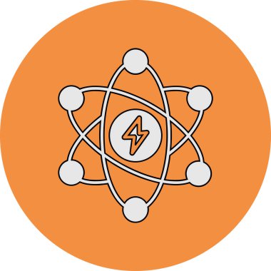 Atom Enerjisi Ağ ikonu vektör çizimi