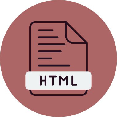 dosya biçimi HTML simgesi, vektör illüstrasyonu