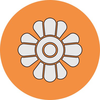 Gaillardia çiçek ikonu vektör çizimi