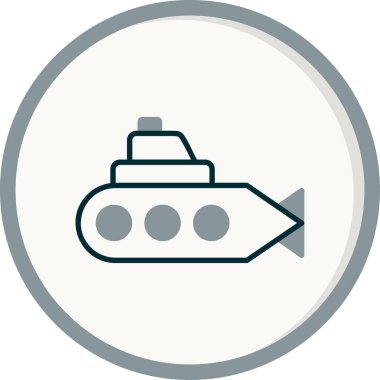 denizaltı ağ simgesi, basit vektör illüstrasyonu