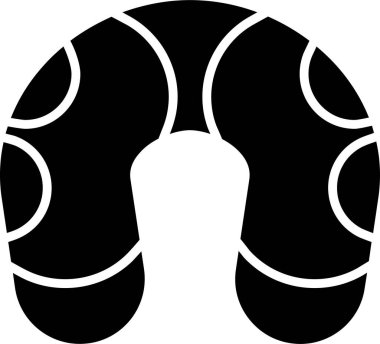  Boyun Yastığı ağ ikonu vektör çizimi 