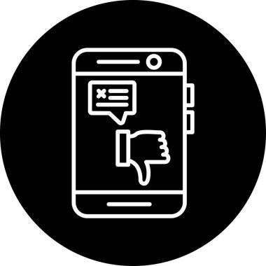 Kötü eleştiri. Web simgesi basit tasarım