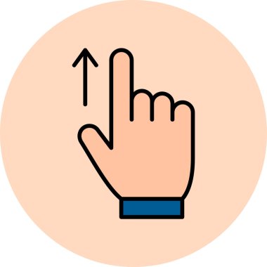 El simgesini kaydır. vektör illüstrasyonu