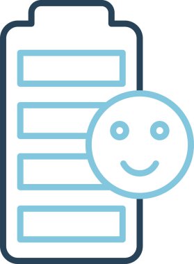 Pil seviyesi amblemi herhangi bir arkaplandan izole edildi.