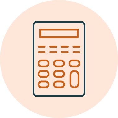 Calculator icon, vector illustration simple design