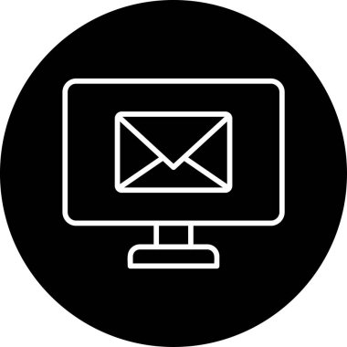 E-posta. Web simgesi basit illüstrasyon 