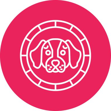 yassı hayvan ikonu. köpek logosu