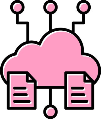 Soyut düz vektör biçiminde Web uyumlu büyük veri simgesi.