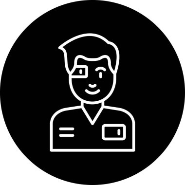 erkek avatar simge vektör çizim 