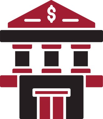 Banka web simgesi basit illüstrasyon 