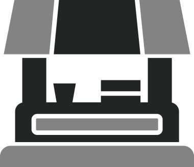 Gıda Stall Web simgesi vektör illüstrasyonu