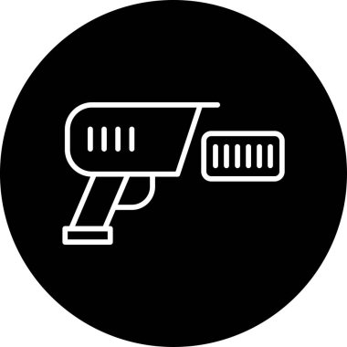 Barkod okuyucu web simgesi, basit vektör illüstrasyonu