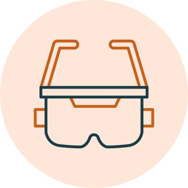 Ar Glasses Web simgesi vektör çizimi