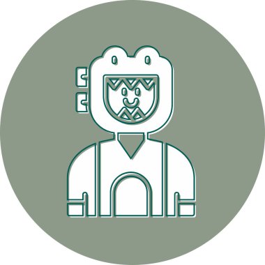 Şirin bir erkek karakter dinozorunun vektör çizimi