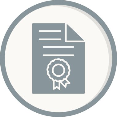 Sertifika. Web simgesi basit illüstrasyon 