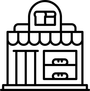 Fırın Dükkanı simgesi vektör illüstrasyonu 